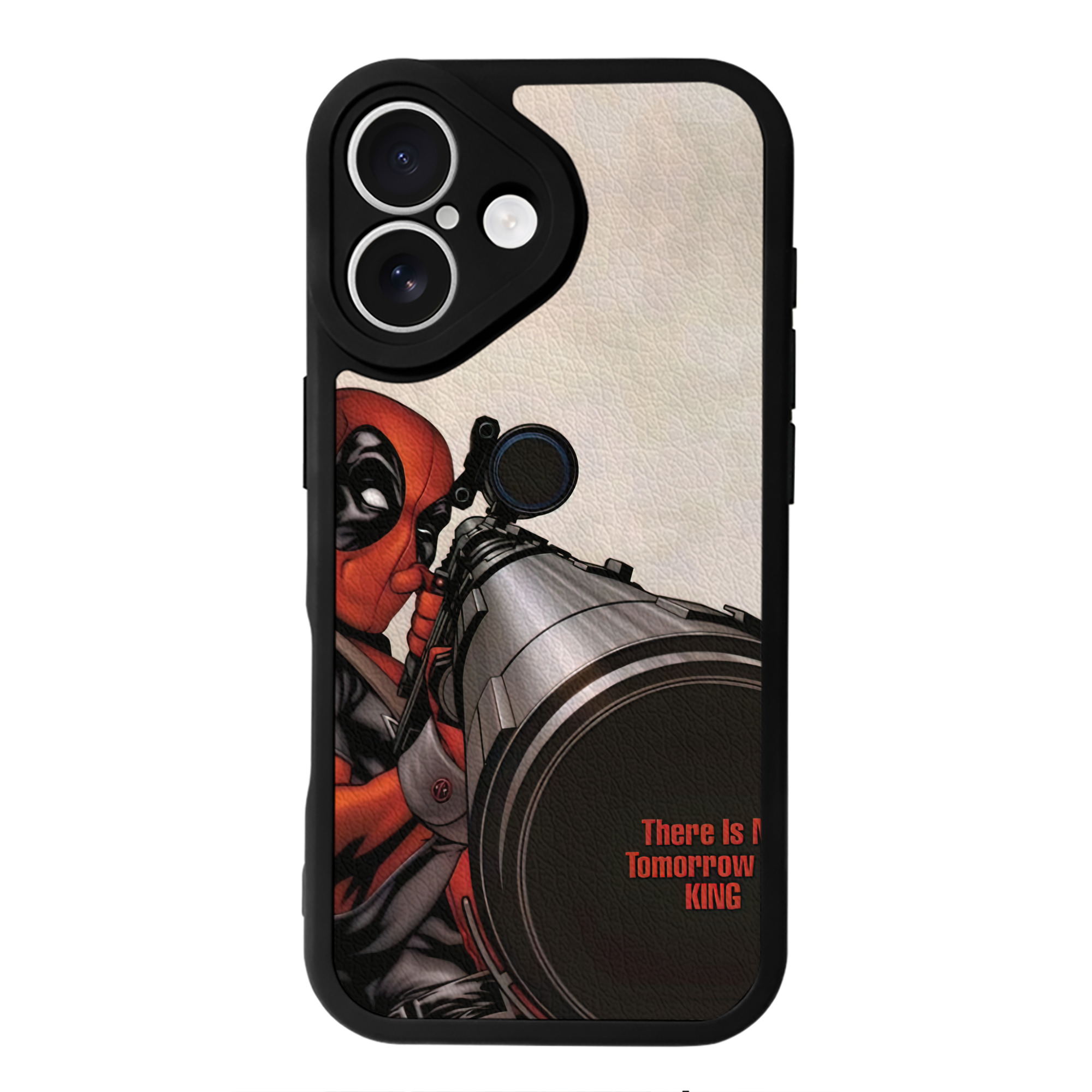 （画像用） Deadpool デッドプール 【iPhone 16シリーズ対応】シリコンスマホケース（レザー調） 材質：シリコン